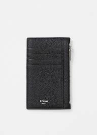 Compact Card Holder In Drummed Calfskin Celine Small Leather Goods Leather Luxury Accessories