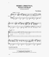 Merry Christmas Feliz Navidad Thumbnail Sheet Music Hd Png Download Kindpng