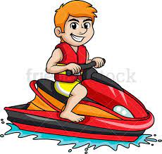 Download Man Riding Jet Ski Cartoon Vector Clipart Friendlystock Cartoons Vector Cartoon Jet Ski