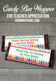 These wrappers are such a fun way to give a christmas favor! Candy Bar Wrappers For Teacher Appreciation Week