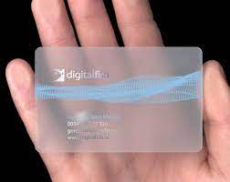 The material is not a card stock. 35 Impressive Examples Of Transparent And Waterproof Business Cards Transparent Business Cards Unique Business Cards Design Plastic Business Cards Design