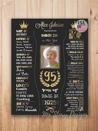Maybe you would like to learn more about one of these? 95th Birthday Gift For Women Or Men 1925 Birthday Poster Etsy
