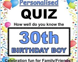 Use it or lose it they say, and that is certainly true when it. 30th Birthday Trivia Etsy
