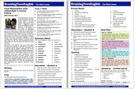 Breaking News English | 2-Page Mini-Lesson | Boxing