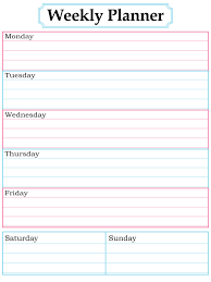 Weekly Planner Page Free Printable Weekly Calendar Weekly Planner Free Weekly Calendar Printable