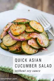Quick Asian Cucumber Salad Without Soy Sauce Recipe Asian Cucumber Salad Cucumber Salad Cucumber Recipes