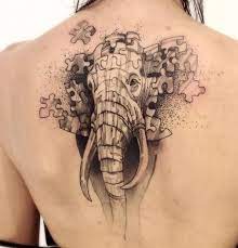 Elephant Puzzle Tattoo Inkstylemag Puzzle Tattoos Elephant Tattoo Design Tattoos