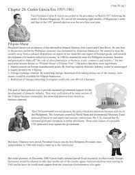 Emphasizes that alliance agreements and accompanying security arrangements between strong and weak states are a result of bargaining processes. Chapter 24 Carlos Garcia Era 1957 1961