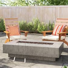 Home depot fire pit brands heirloom fire pit patio set hampton bay 5 pc sets grey fire pit sets. Elementi Hampton 14 H X 56 W Concrete Propane Outdoor Fire Pit Table Reviews Wayfair