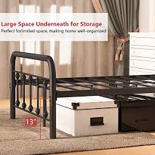 However, rather than buying things, they can build a storage chest to preserve their belongings as well as it adds a classic look to the home décor. Noillats Metal Bed Frame Twin Size With Vintage Headboard And Footboard Premium Stable Steel Slat Support Mattress Foundation No Box Spring Needed And Easy Assembly Gray Black Pricepulse