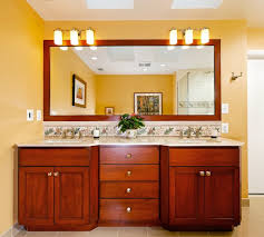 Bathroom light fixtures over large mirror. Case Design Remodeling Inc Contemporary Bathroom Dc Metro By Case Design Remodeling Inc Houzz