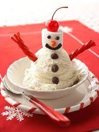 Ice cream stick craft !! Ice Cream Snowman Christmas Food Christmas Treats Christmas Desserts