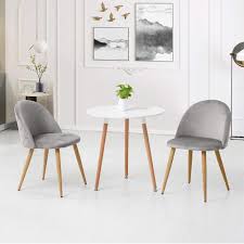 Explore, browse and get inspired with our selection of modern arm and side chairs. Set Of 2 Dining Chairs Velvet Upholstered Kitchen Chairs With Backrest Wooden Style Sturdy Metal Legs Velvet Chairs For Dining Room Living Room And Bedroom Grey Home Garden Store Home