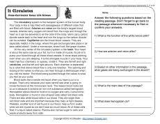 It Circulates Reading Worksheets Spelling Grammar Comprehension Lesson Plans Reading Worksheets 6th Grade Reading Reading Comprehension