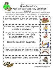Stir peanut butter if necessary to make a smoother mixture and distribute the oil that may have settled. Resources Worksheets Sequencing Worksheets Sequence Worksheets Reading Worksheets