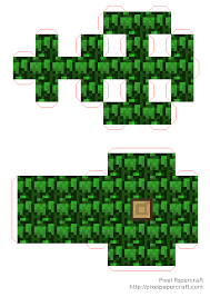 Papercraft Mini Oak Tree Minecraft Printables Paper Crafts Minecraft Crafts