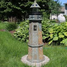 Sunnydaze Solar Nautical Statue Decorative Garden Lighthouse Outdoor Yard Decoration 35 Inch Tall Led Brick Figurine Coastal Decor Piece For Patio Porch Backyard Or Beach House Walmart Com Walmart Com