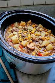Slow Cooker Ground Beef Stew Recipe Ground Beef Stew Recipes Slow Cooker Beef Stew Easy Slow Cooker Ground Beef Stew
