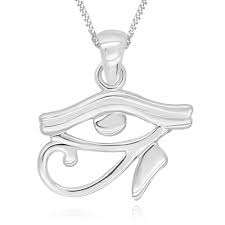 The eye of horus, which is sometimes known as a wadjet eye. 925 Sterling Silver Egypt Egyptian Udjat Eye Of Ra Horus Pendant Necklace 18 Ebay