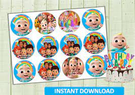 Printables from paper trail design are for personal use only. Cupcake Cocomelon Printable Cake Topper Novocom Top