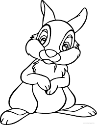 April 8, 2014 by kawarbir. Awesome Disney Bambi Thumper Bunny Cartoon Just Coloring Page Disney Coloring Pages Bunny Coloring Pages Cartoon Coloring Pages
