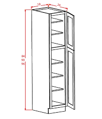 Shelf thickness offers durability and its adjustable shelf design helps you maximize your storage space. Sg U188424 Utility Cabinets With Two Doors 18 Inch Shaker Gray Tall Cabinets Cabinetcorp