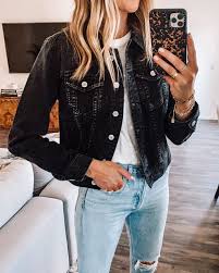 Denim that doesn't cost the earth. Black Denim Jacket With Light Blue Jeans Www Qyamtec Com