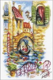 Castle court yard cross stitch patterns. Picturesque Canals Of Venice M294 By Rto Cross Stitch Landscape Cross Stitch Cross Stitch Kits