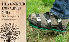 Abco tech lawn aerator shoes. Amazon Com Punchau Lawn Aerator Shoes W Metal Buckles And 3 Straps Heavy Duty Spiked Sandals For Aerating Your Lawn Or Yard Garden Outdoor