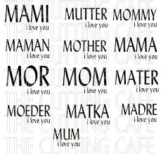 We mean that the word for mom is shockingly similar across nearly all of the most. The Cutting Cafe Mom In Many Languages Background Printable Stamp Set