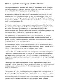 Life insurance agents can get paid very well for making large sales. Several Tips For Choosing Life Insurance Wisely By Charlie Dejesus Issuu
