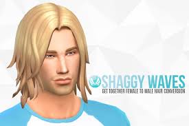 See more ideas about sims 4, sims, mens hairstyles. Simsational Designs Shaggy Waves Gt Female To Male Hair Conversion Sims 4 Hairs