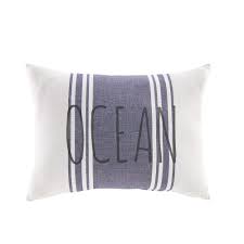 Coussin En Coton Bleu Et Blanc 35x50 Maisons Du Monde Coussin Salon Bord De Mer Maison Du Monde