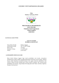 Maybe you would like to learn more about one of these? Pdf Course Unit Sap Bahasa Inggris Program S1 Pendidikan Seni Musik