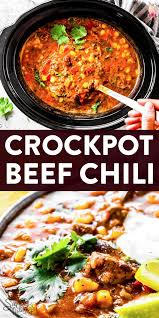 Healthy Slow Cooker Chili Easy Crock Pot Recipe Savory Nothings Slow Cooker Chili Slow Cooker Chili Healthy Crockpot Recipes Easy