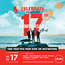 Airasia airasia big members fares from rm49. Enjoy Lowest Flight Rates With Airasia 17th Year Anniversary Sale Johor Now