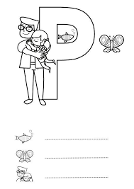 Letra P Dibujo Para Colorear E Imprimir Actividades Con La Letra P Actividades De Letras Fonemas P, l, m, s, t, d. letra p dibujo para colorear e
