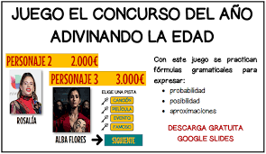 Juego adivina que dijo : Laclasedeele Juego El Concurso Del Ano Adivinando La Edad Hipotesis Probabilidad Y Posibilidad