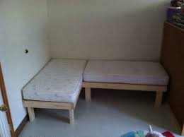 Kids Reading Benches Made From 2x4 S And Crib Mattresses Crib Mattress Repurpose Crib Mattress Bench Diy Sofa