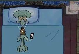Which is an example of listening to music aesthetic? Pin By Stephy On Squidward Tentacles Ø´ÙÙŠÙ‚ Ø­Ø¨Ø§Ø± Funny Cartoon Memes Vintage Cartoon Mood Pics