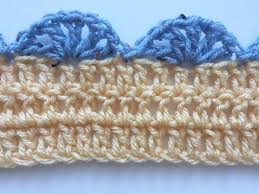 Crochet shell stitches are not only used as borders, you can also make a whole project using this pattern. Simple Shell Stitch Crochet Edging Pattern