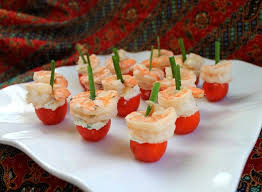 Your guests will rave about these easy to prepare fancy . Food Lust People Love Feta Stuffed Cherry Tomatoes With Shrimp