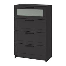 Exklusive design kommoden mit großen schubladen für ihr schlafzimmer. Brimnes Kommode Mit 4 Schubladen Schwarz Milchglas 78x41x124 Cm 602 383 44 Testberichte Preis Bezugsquellen