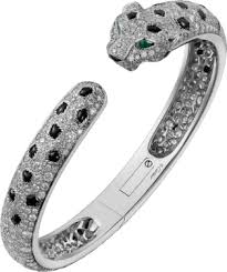 Cartier panthere panther emerald onyx 18k yellow gold ring. Crn6717517 Panthere De Cartier Bracelet White Gold Emeralds Onyx Diamonds Cartier
