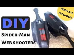 Spider Man Web Shooters Cardboard Diy With Template Youtube Spiderman Spiderman Web Cardboard Costume