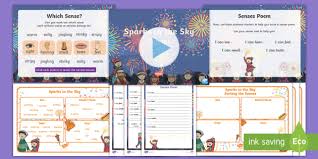 Senses Poetry Year 1 Sparks In The Sky Primary Resource