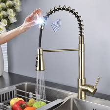 Learn more about bathroom faucets now. Fontana Toulouse Gold Finish Stainless Steel Sensor Kitchen Faucet