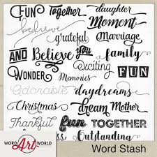 Digital And Printable Overlay Word Art Set Instant Download Word Stash Cu Ok Commercial Use Png Images Scrapbooking In 2020 Word Art Digital Word Art Words