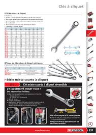 • cliquet 72 dents (5°) pour utilisation avec douilles. Facom Cles Mixtes A Cliquet Par Cedric Sophie Fichier Pdf