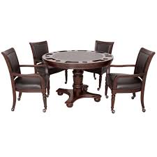 Hathaway Bridgeport 2 In 1 Poker Game Table Set In Walnut Finish Bg2348w Table Games Poker Dining Chair Slipcovers